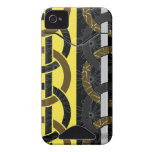 Interlocking Rings in Gold and Black Iphone 4 Id Cases