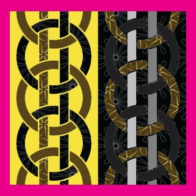 Interlocking Rings in Gold and Black Print Zazzle_print Interlocking Rings in Gold and Black Print Zazzle_print