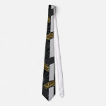 Interlocking Rings in Gold and Black Neckties