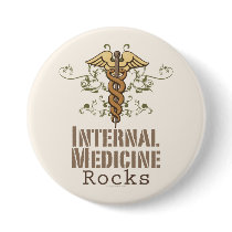 Internal Medicine Rocks Caduceus Button