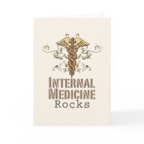 Internal Medicine Rocks Caduceus Greeting Card