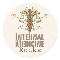 Internal Medicine Rocks Caduceus Stickers by MedicalTeesGifts Internal Medicine Rocks Caduceus Stickers