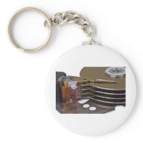 Internals of a hard disk drive keychains