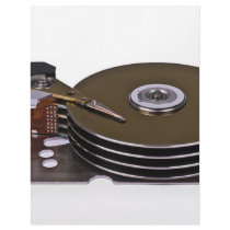 Internals of a hard disk drive custom letterhead