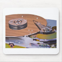 Internals of a hard disk drive mouse pad