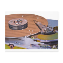 Internals of a hard disk drive postcards