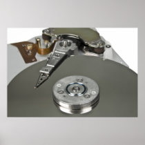 Internals of a hard disk drive posters