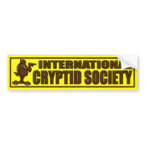 INTERNATIONAL CRYPTID SOCIETY - Finding Bigfoot Bumper Stickers