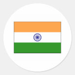 International de la BANDERA de la India Pegatina Redonda