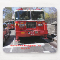 International Firefighters Day mousepads by ButtonUp International Firefighters Day mousepads