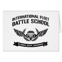International Fleet Battle School Ender Greeting Card