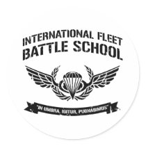 International Fleet Battle School Ender Round Stickers
