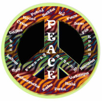 International Peace Sign Pin photo sculptures