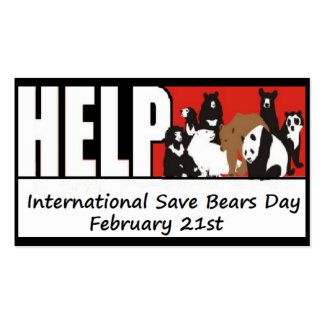 International Save Bears Day cards