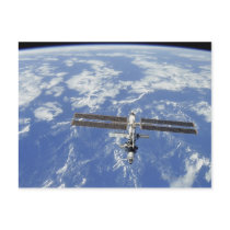 International Space Station orbiting Earth Postcard