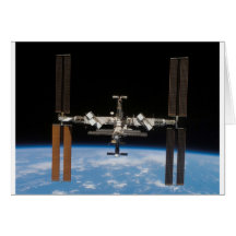 International Space Station -- Seen from Atlantis Greeting Cards