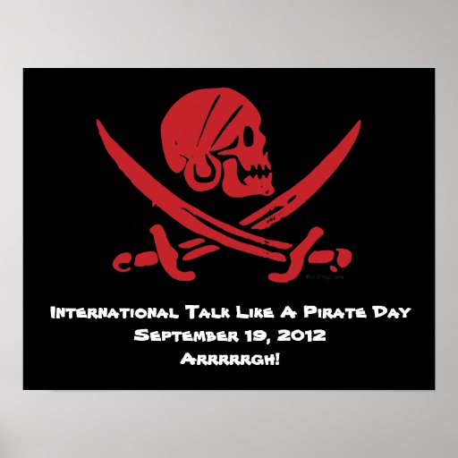 International Talk Like A Pirate Day Poster Zazzle 7908