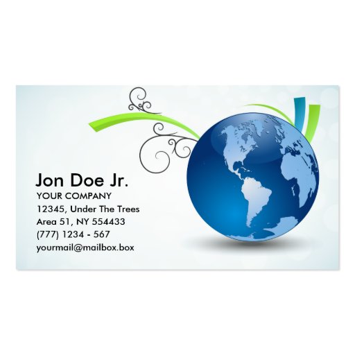 International transport business card (front side)