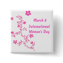 International Women's Day Button by elenaind International Women's Day Button
