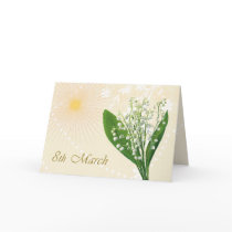 International Women's Day, Lily of the valley flow Card