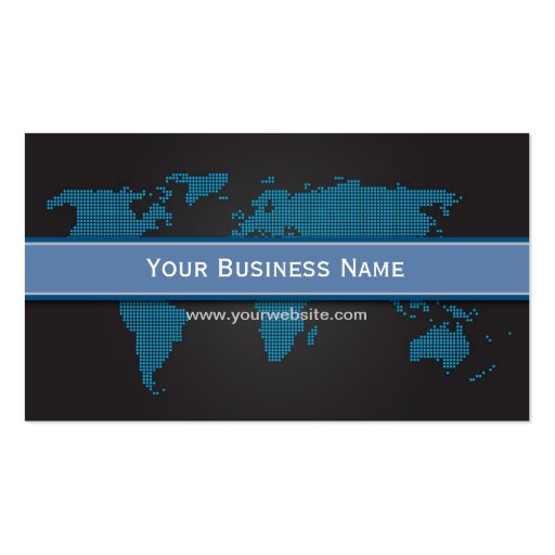 International World Map Dark Business card