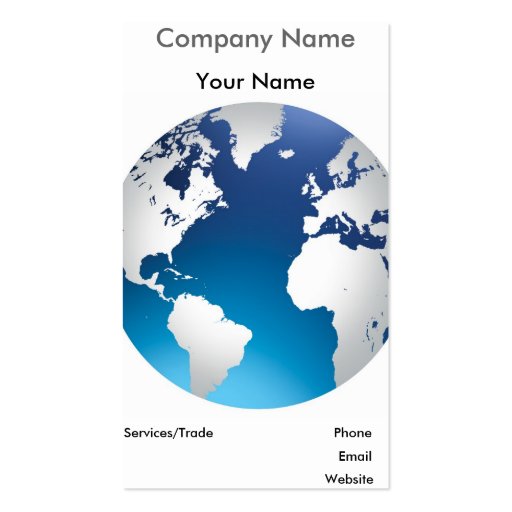 Internet business card (front side)