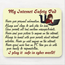 mousepad, internet, chat, safety, children, school, education, parents, Mouse pad with custom graphic design