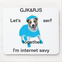 Internet Savy Dog mouse pad