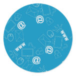 internet seamless pattern round stickers