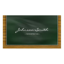 Interpreter - Cool Chalkboard Business Cards