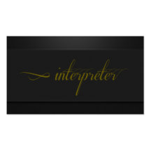 Interpreter, Translator, Business Card