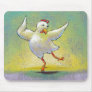 Interpretive dance chicken fun unique original art mouse pads
