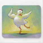 Interpretive dance chicken fun unique original art mouse pads