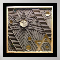 Interpretive "Star of David" made from corrugated Posters