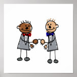 Interracial Gay Couple posters