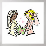 Interracial Lesbian Brides Poster