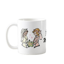 Interracial Lesbian Wedding mugs