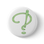 Interrobang! Green Glass buttons