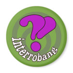 Interrobang Pop Art Magnet - Green