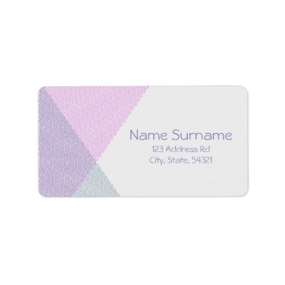 Intersecting Chevrons, address labels