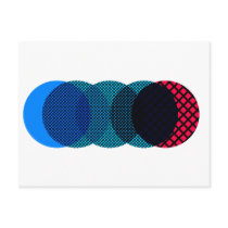 Intersecting Circle Pattern Post Card