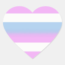 Intersex flag stickers - hearts
