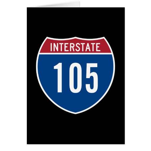 Interstate 105 card | Zazzle