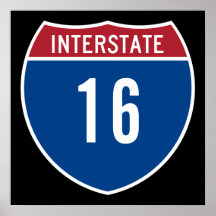 Interstate 16 print