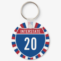 Interstate 20 keychains by designs4you Interstate 20 keychains
