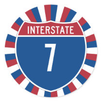 Interstate 7 stickers by designs4you Interstate 7 stickers
