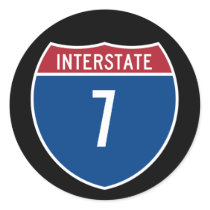 Interstate 7 stickers by designs4you Interstate 7 stickers