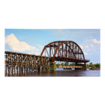Interstate Bridge Fishing Pier Photo Greeting Card