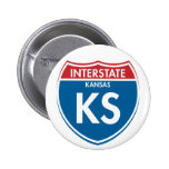 Interstate Kansas KS Button