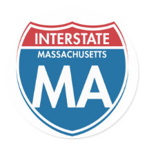Interstate Massachusetts MA stickers